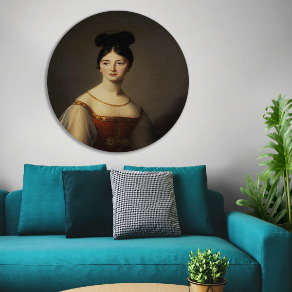 Portret van een vrouw - Élisabeth Louise Vigée Le Brun aluminium muurcirkel