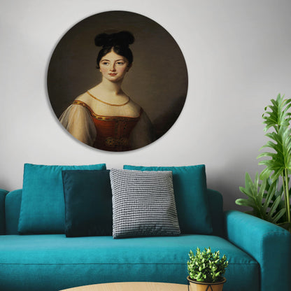 Portret van een vrouw - Élisabeth Louise Vigée Le Brun aluminium muurcirkel