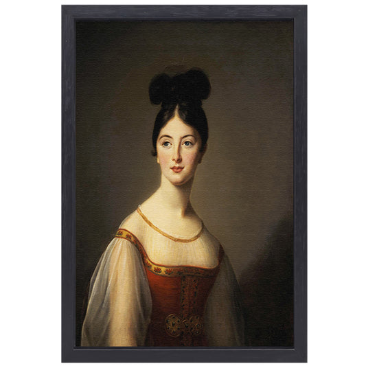Portret van een vrouw - Élisabeth Louise Vigée Le Brun canvas met baklijst