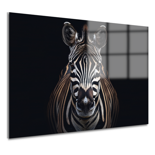 Stille contemplatie van een zebra acrylglas