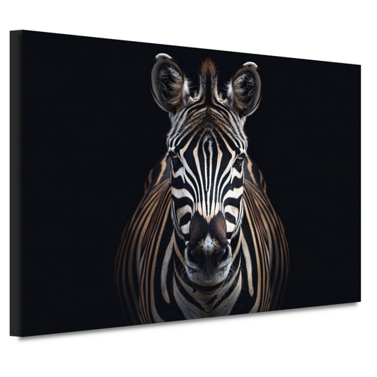 Stille contemplatie van een zebra canvas