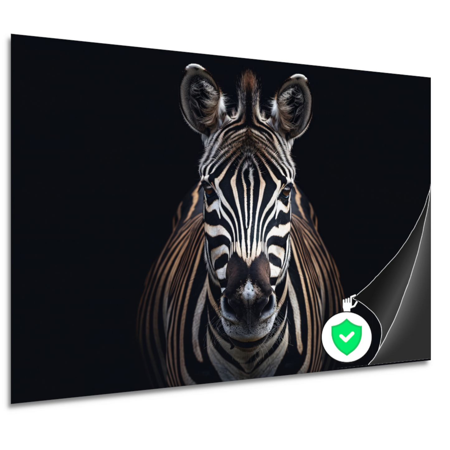Stille contemplatie van een zebra poster