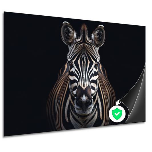 Stille contemplatie van een zebra poster