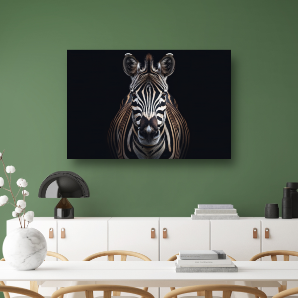 Stille contemplatie van een zebra poster