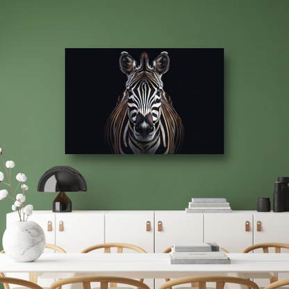 Stille contemplatie van een zebra poster