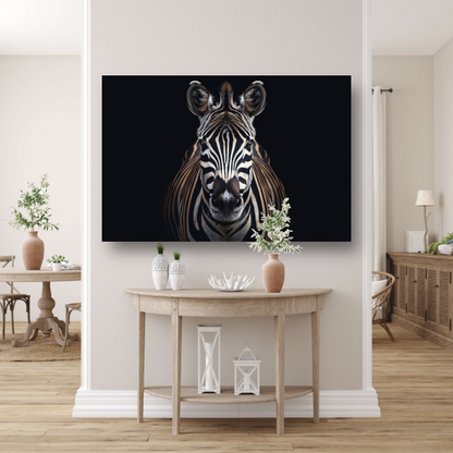 Stille contemplatie van een zebra poster