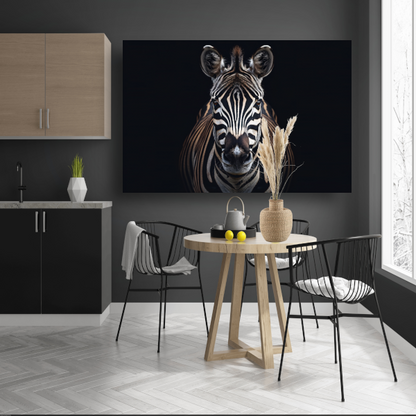 Stille contemplatie van een zebra poster