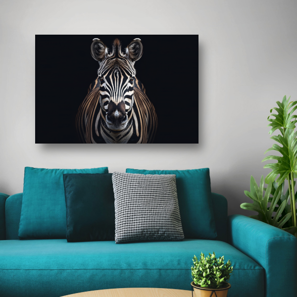 Stille contemplatie van een zebra poster