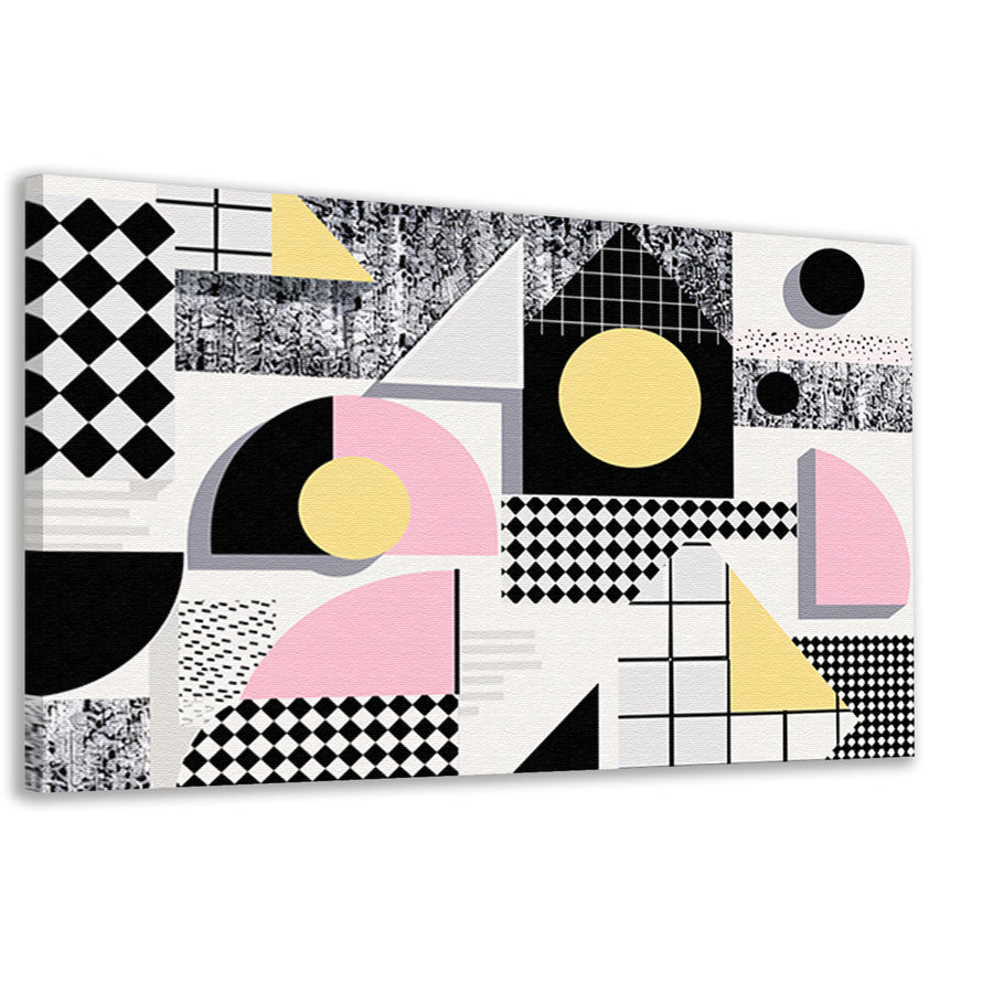Abstracte geometrische vormen met pasteltinten  canvas