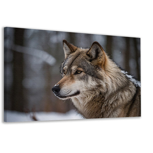 Prachtige close-up foto van een wolf canvas