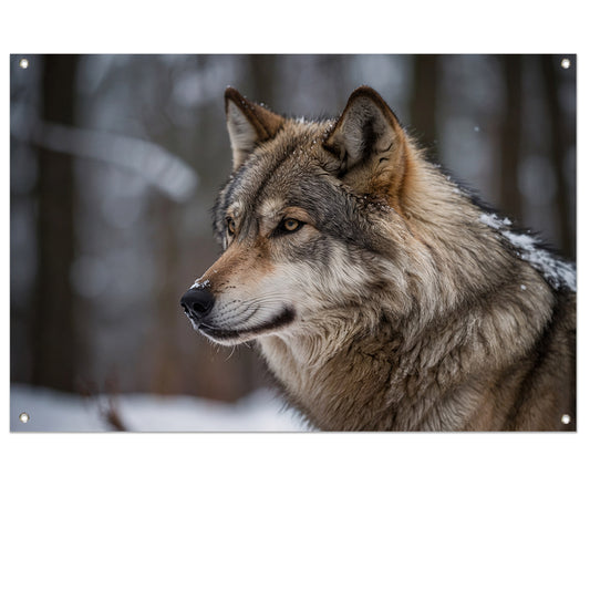 Prachtige close-up foto van een wolf tuinposter