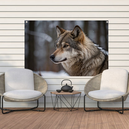 Prachtige close-up foto van een wolf tuinposter