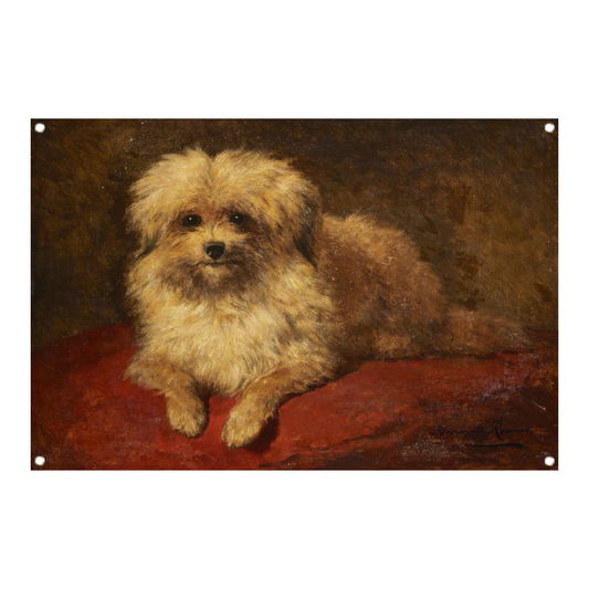 Liggend hondje - Henriëtte Ronner-Knip tuinposter