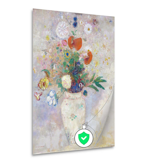 Vaas met bloemen - Odilon Redon poster
