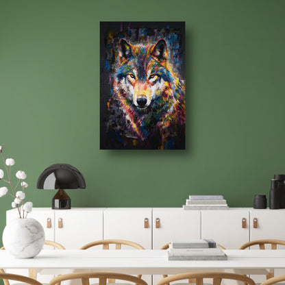 Dynamische Kleurrijke Abstracte Wolf acrylglas