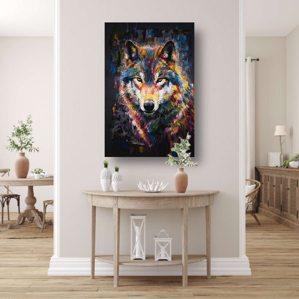 Dynamische Kleurrijke Abstracte Wolf acrylglas