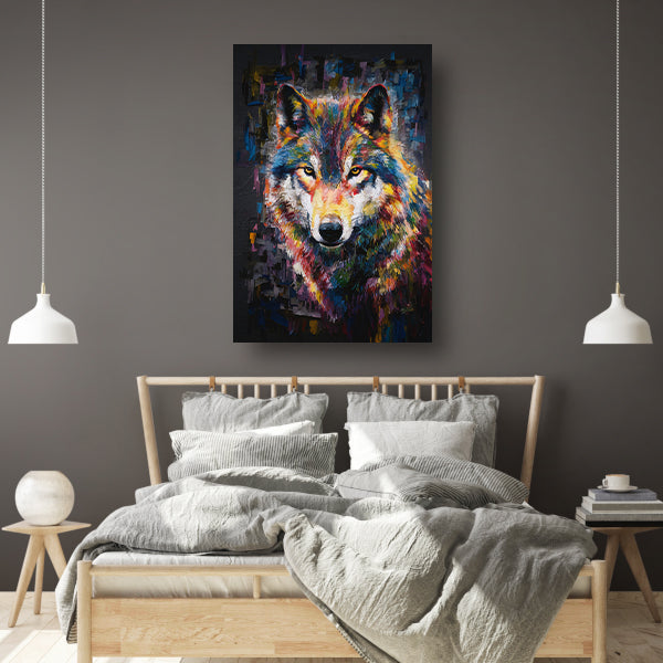 Dynamische Kleurrijke Abstracte Wolf acrylglas