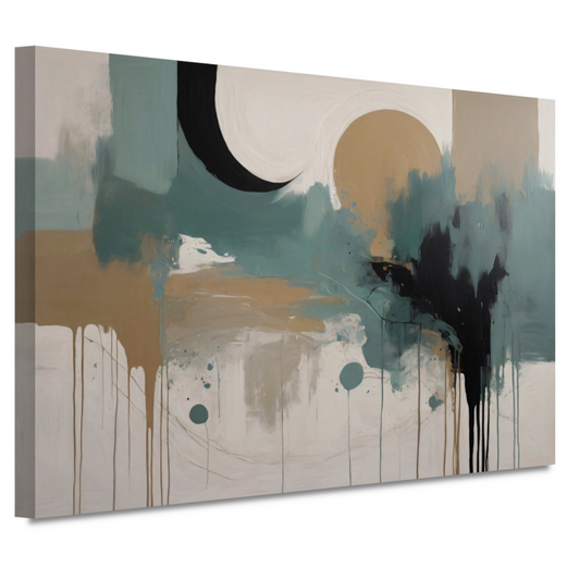 Dynamiek van Kleur en Organische Textuur canvas