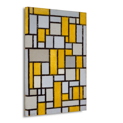 Compositie met raster 1 - Piet Mondriaan canvas