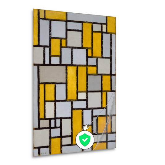 Compositie met raster 1 - Piet Mondriaan poster