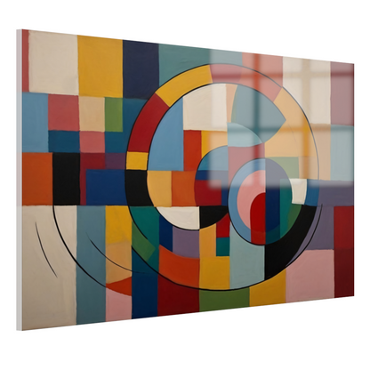 Abstracte Geometrische Kleurrijke Harmonie acrylglas