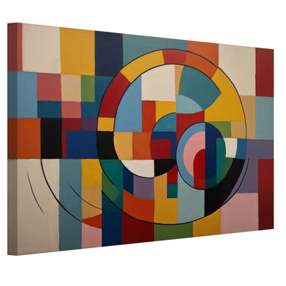 Abstracte Geometrische Kleurrijke Harmonie canvas