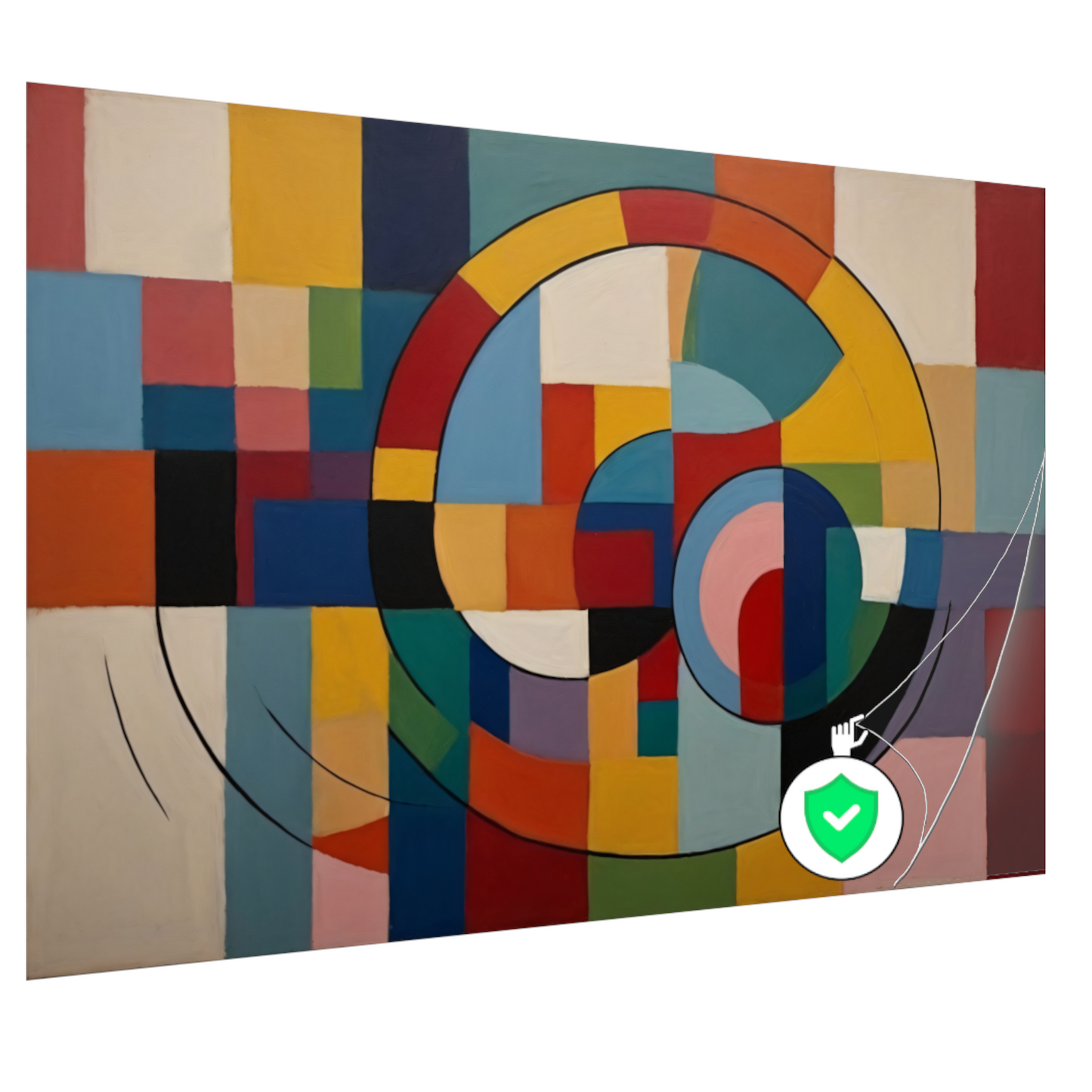 Abstracte Geometrische Kleurrijke Harmonie poster