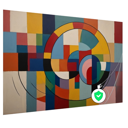 Abstracte Geometrische Kleurrijke Harmonie poster