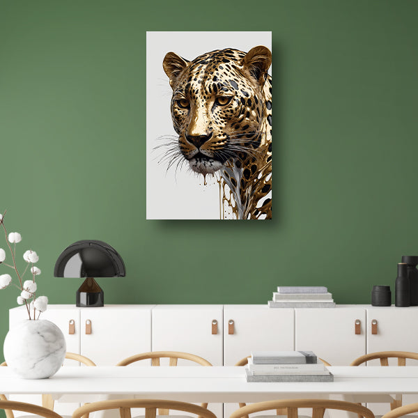 Gouden Luipaard in Art Nouveau Stijl acrylglas