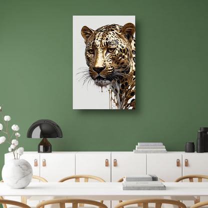 Gouden Luipaard in Art Nouveau Stijl acrylglas