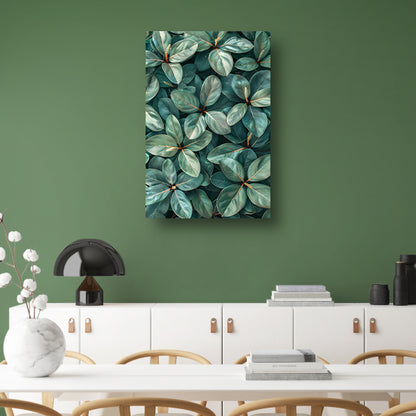 Close-up van Weelderige Groene Bladeren canvas