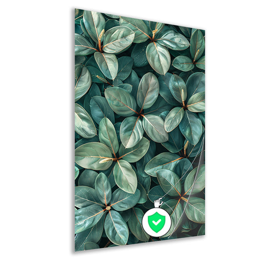 Close-up van Weelderige Groene Bladeren poster