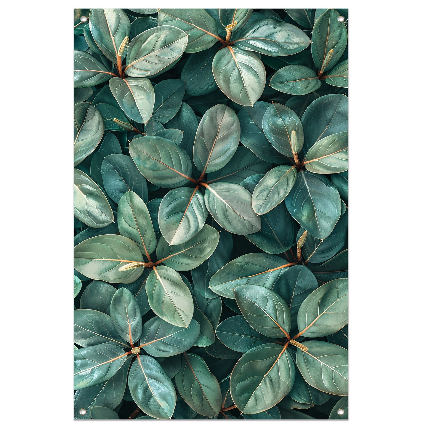 Close-up van Weelderige Groene Bladeren tuinposter