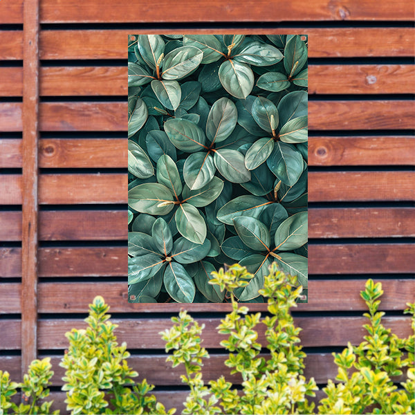 Close-up van Weelderige Groene Bladeren tuinposter