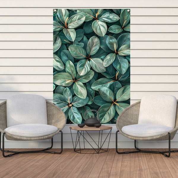 Close-up van Weelderige Groene Bladeren tuinposter