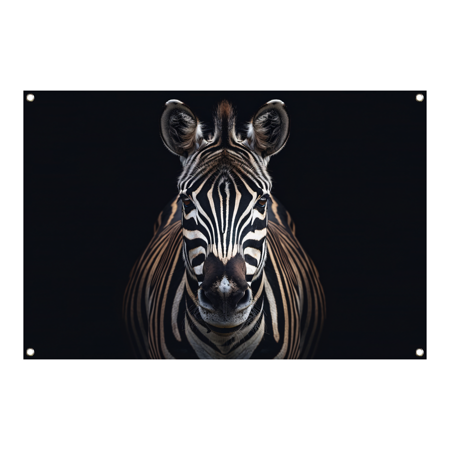 Stille contemplatie van een zebra tuinposter