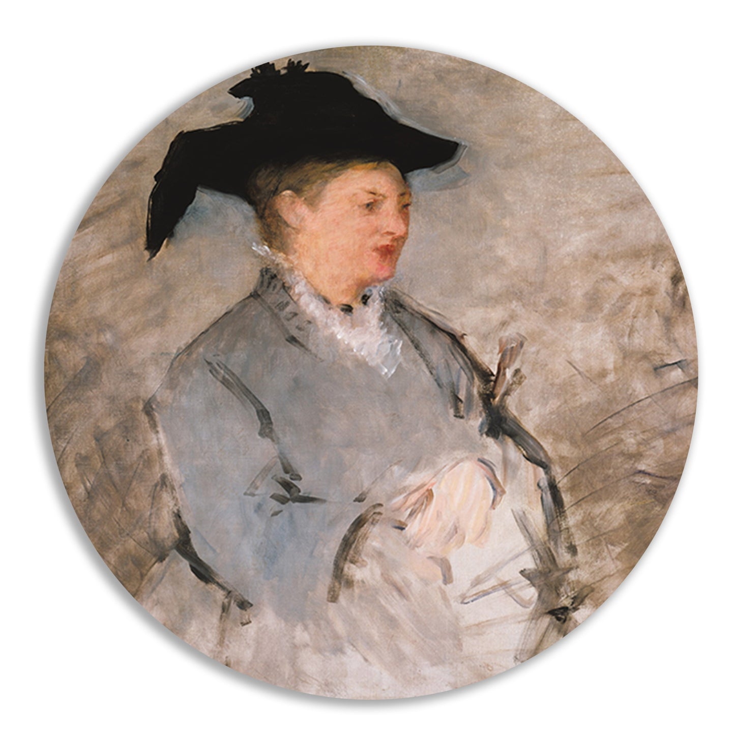 Vrouw - Edouard Manet aluminium muurcirkel