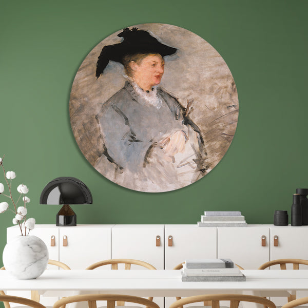 Vrouw - Edouard Manet aluminium muurcirkel