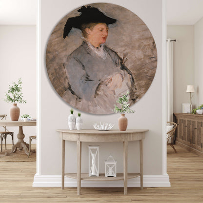 Vrouw - Edouard Manet aluminium muurcirkel