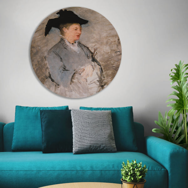 Vrouw - Edouard Manet aluminium muurcirkel