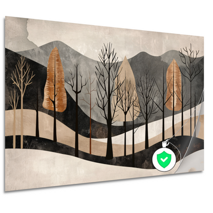 Geometrische interpretatie van natuur en stilte poster