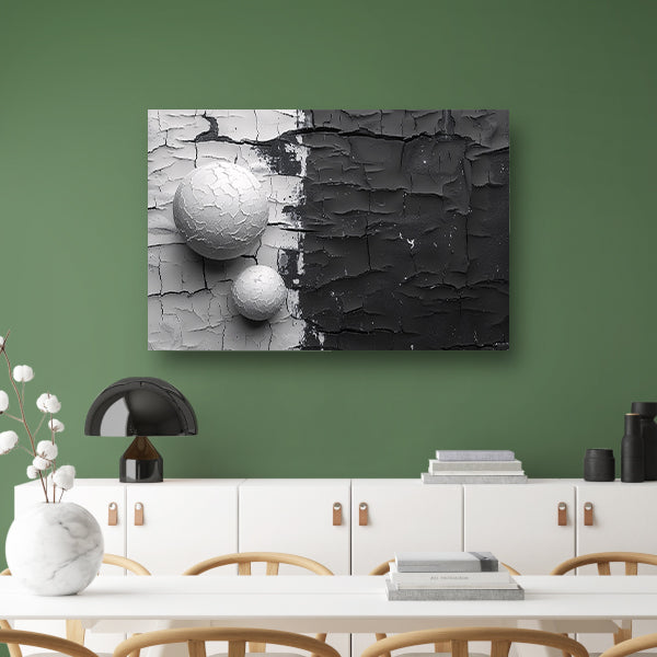 Minimalistisch ballencompositie canvas
