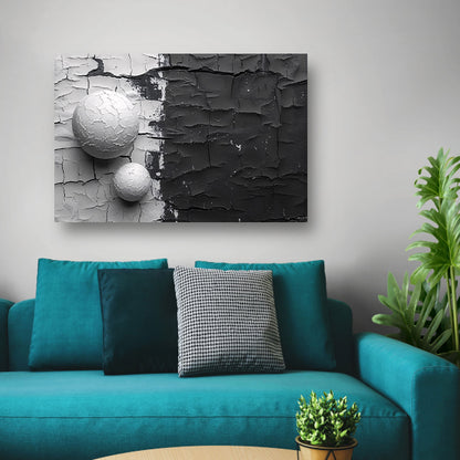 Minimalistisch ballencompositie canvas