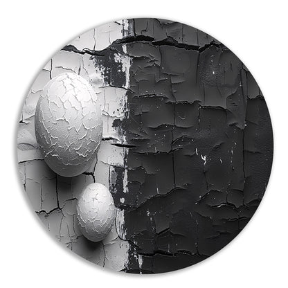 Minimalistisch ballencompositie aluminium muurcirkel