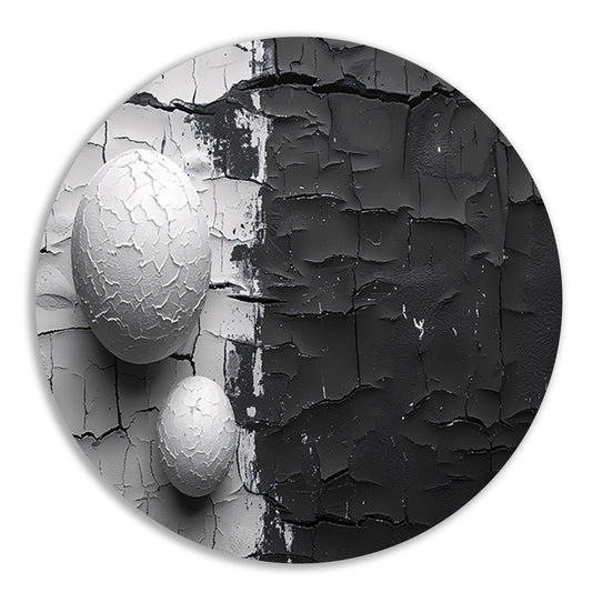 Minimalistisch ballencompositie aluminium muurcirkel