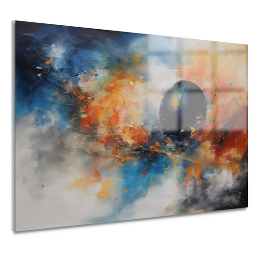 Dans van kleur en abstractie op canvas acrylglas
