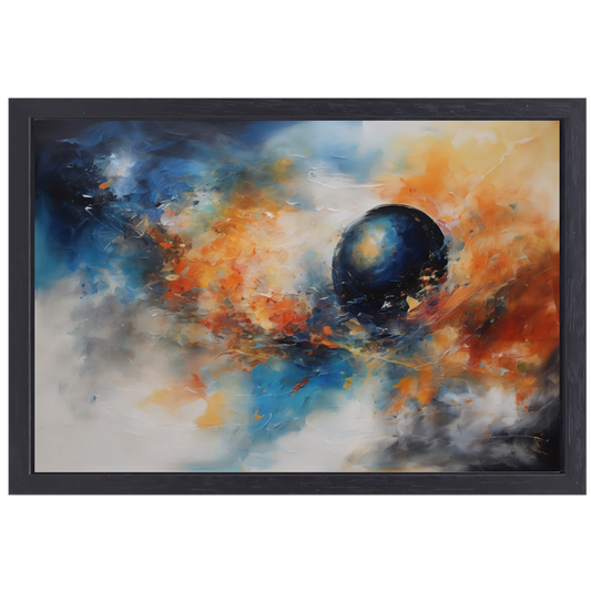 Dans van kleur en abstractie op canvas canvas met baklijst