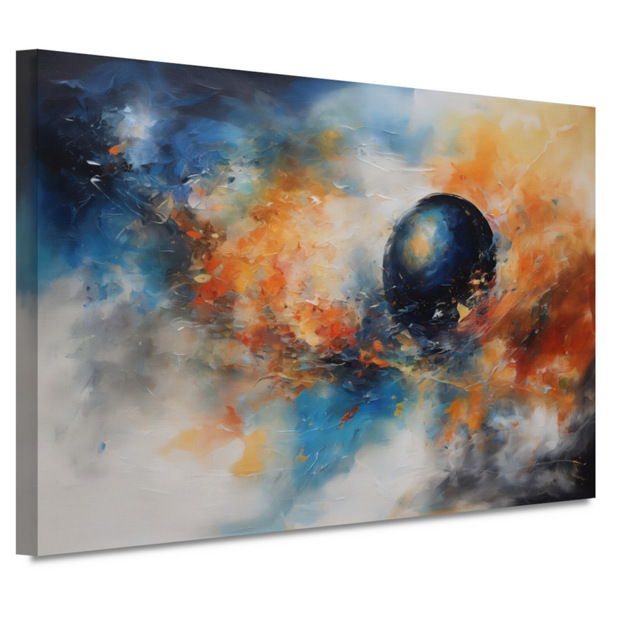 Dans van kleur en abstractie op canvas canvas