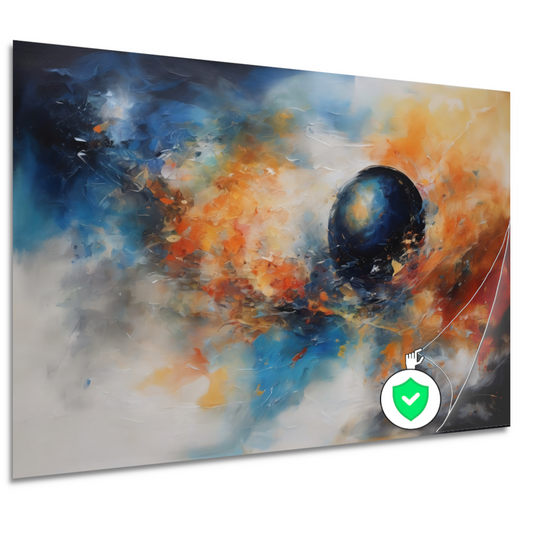 Dans van kleur en abstractie op canvas poster
