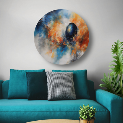 Dans van kleur en abstractie op forex muurcirkel